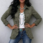 Women's Floral Ruffled Blazer Jacket with Pleated Lapel dc6bb638 4e38 465a b67a a51b7d4efcbd.jpg